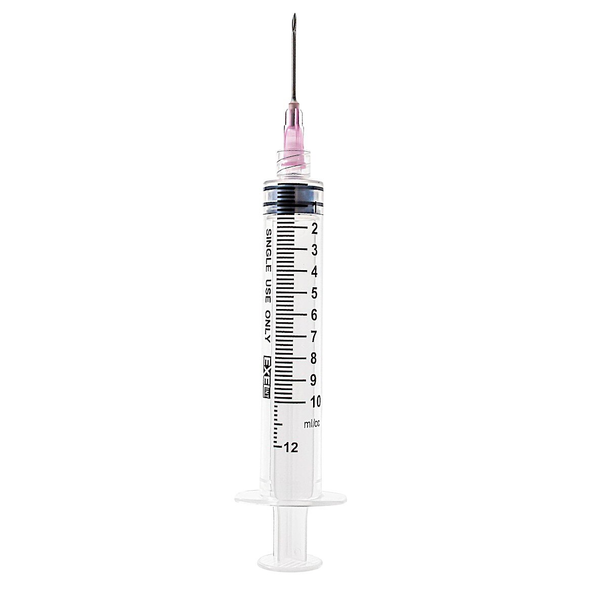 10-12cc Syringe/Needle Combination with Luer-Lock Tip, 18g x 1 ", Pink