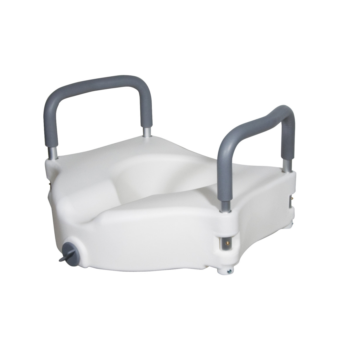 2-in-1 Locking Raised Toilet Seat With Tool-Free Removable Arms, Each