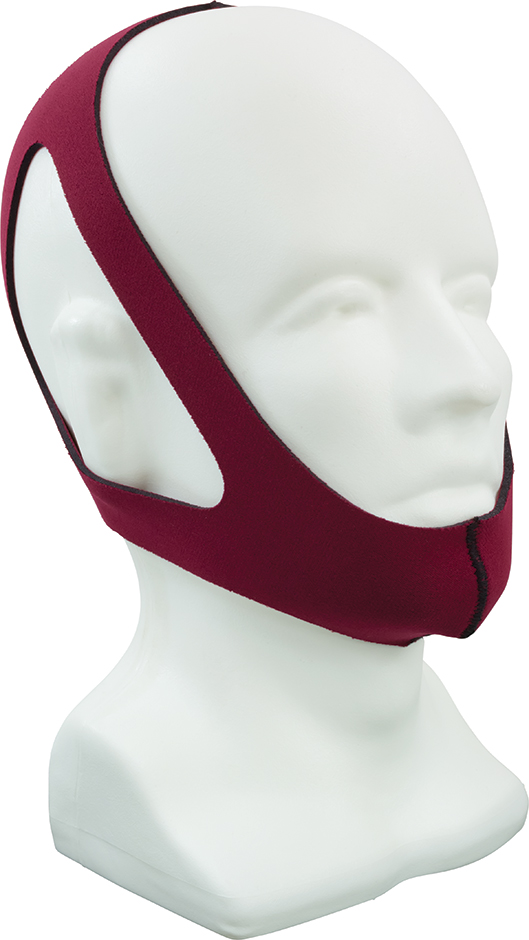 3 Point Chin Strap, CPAP Headgear, Large, Ruby Red