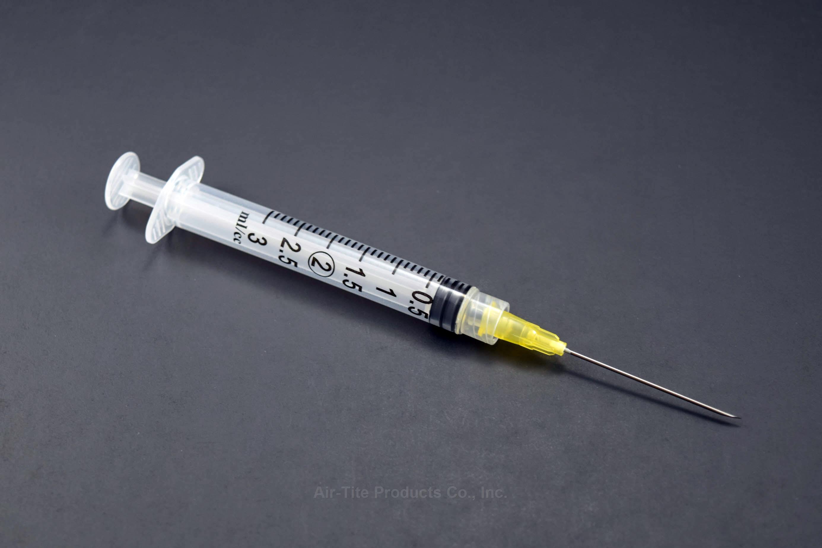 3cc Syringe/Needle Combination with Luer-Lock Tip, 20g x 1", Yellow