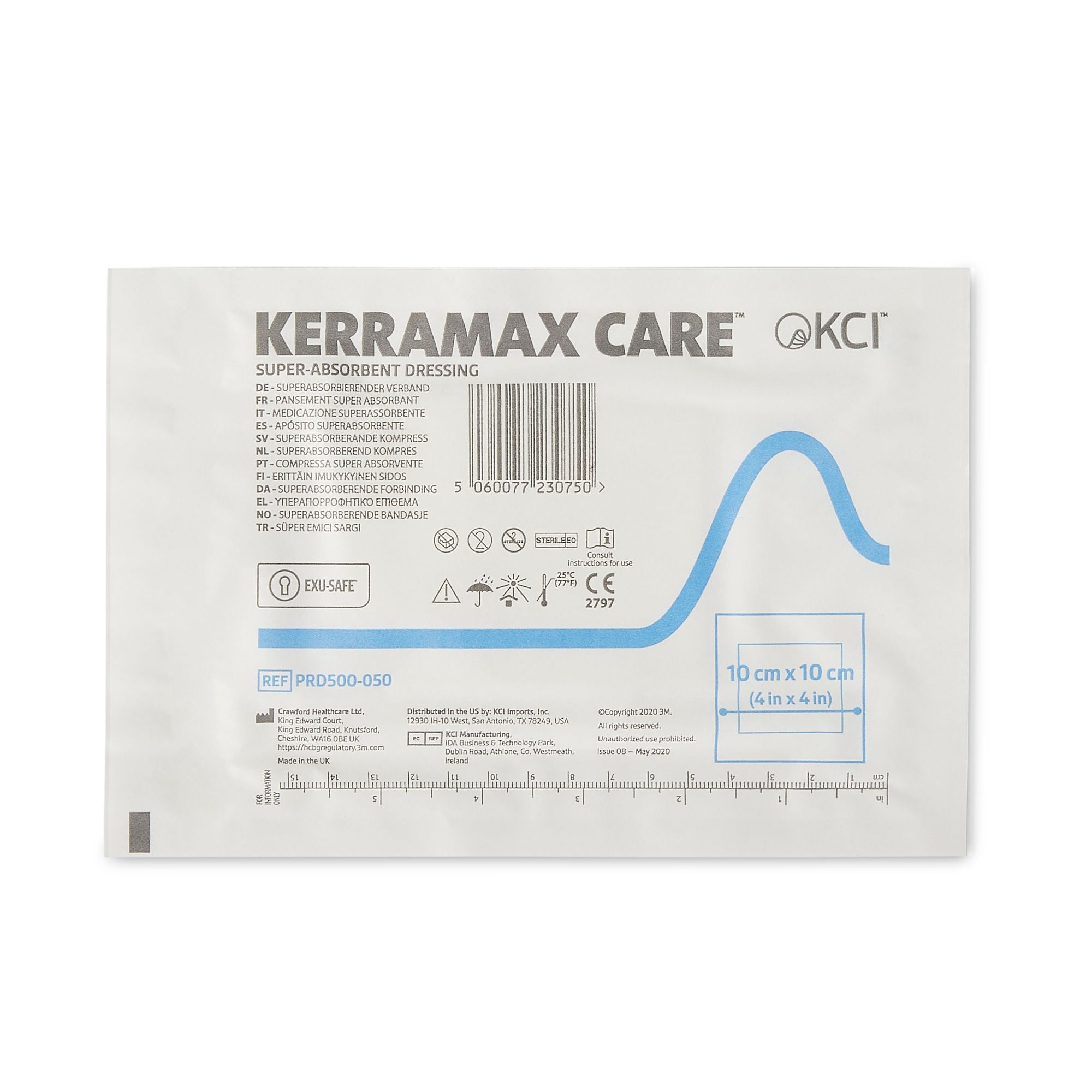 3M™ KCI Kerramax Care™ Super-Absorbent Dressing, 4" x 4"