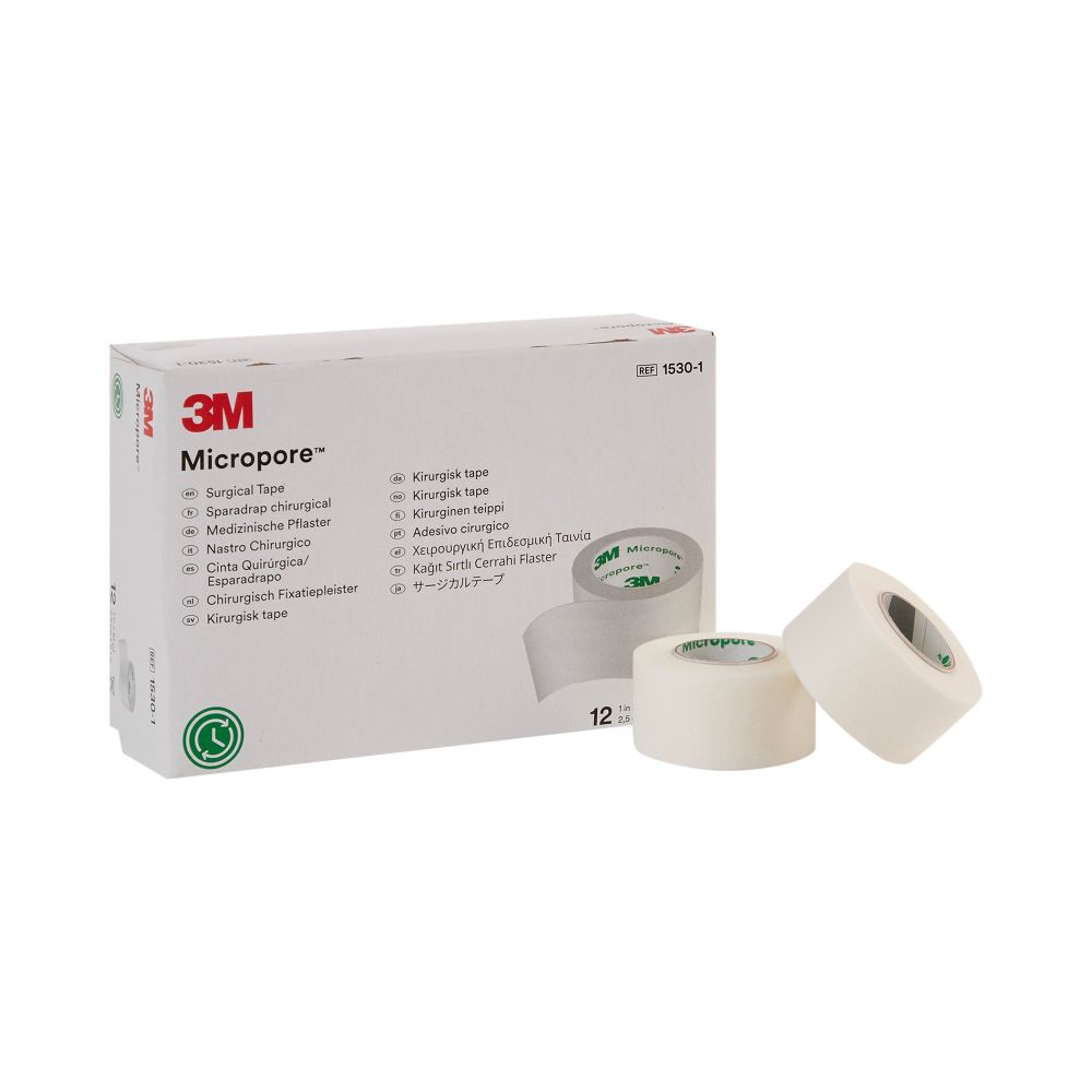 3M™ Micropore™ Surgical Paper Tape, White, 1" x 10 yds