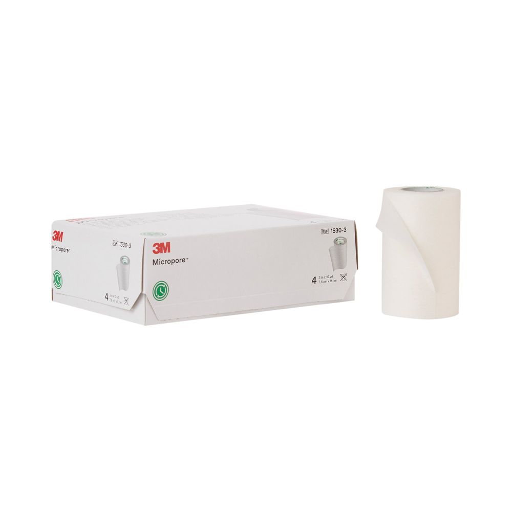 3M™ Micropore™ Surgical Paper Tape, White, 3" x 10 yds