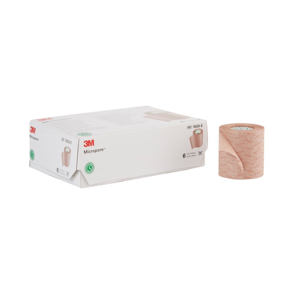 3M™ Micropore™ Surgical Tape, Tan, 2" x 10 yds