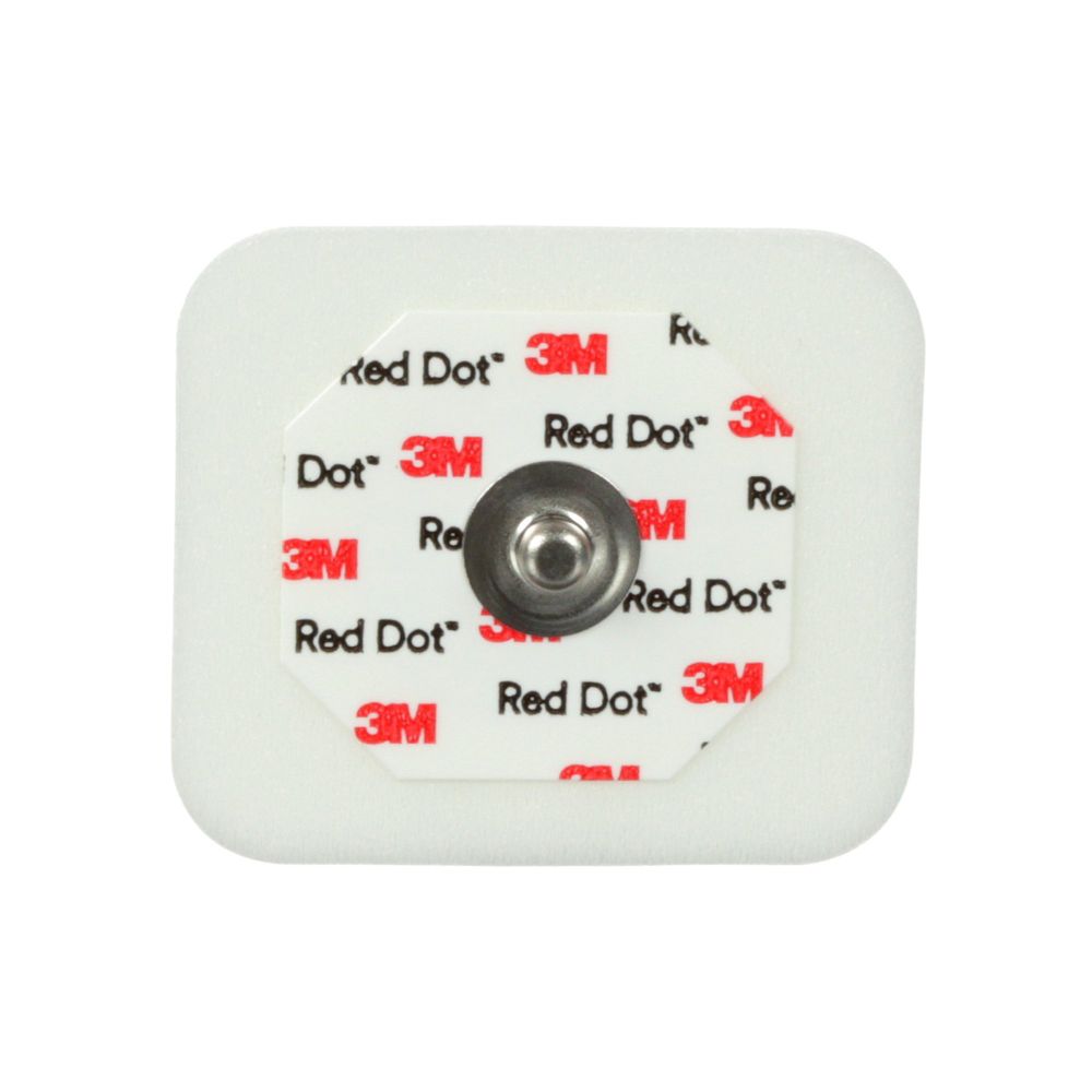 3M™ Red Dot™ Monitoring Electrodes Snap with Foam Tape and Sticky Gel, 1.6" x 1.36"