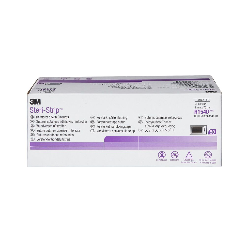 3M™ Steri-Strip™ Adhesive Skin Closures, Reinforced, 1/8" x 3"