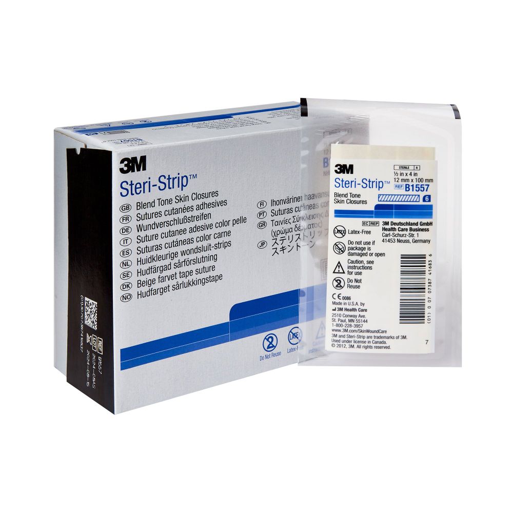 3M™ Steri-Strip™ Blend Tone Skin Closures , ½" x 4"