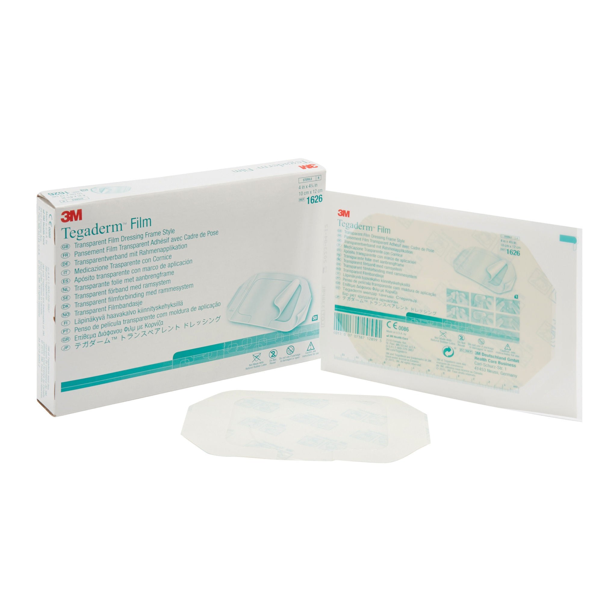 3M™ Tegaderm™ Original Transparent Film Dressing, Frame Style, 4" x 4 3/4"