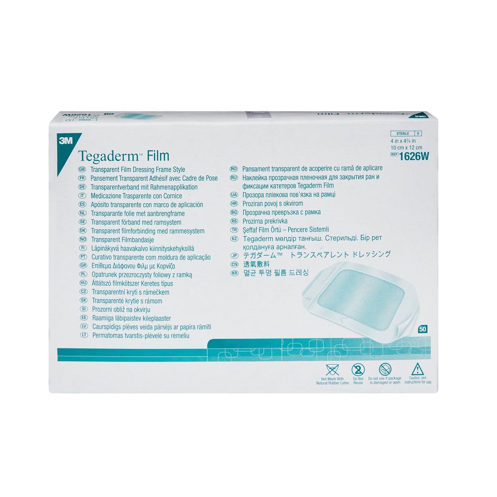 3M™ Tegaderm™ Transparent Film Dressing, Frame Style, 4" x 4 3/4"