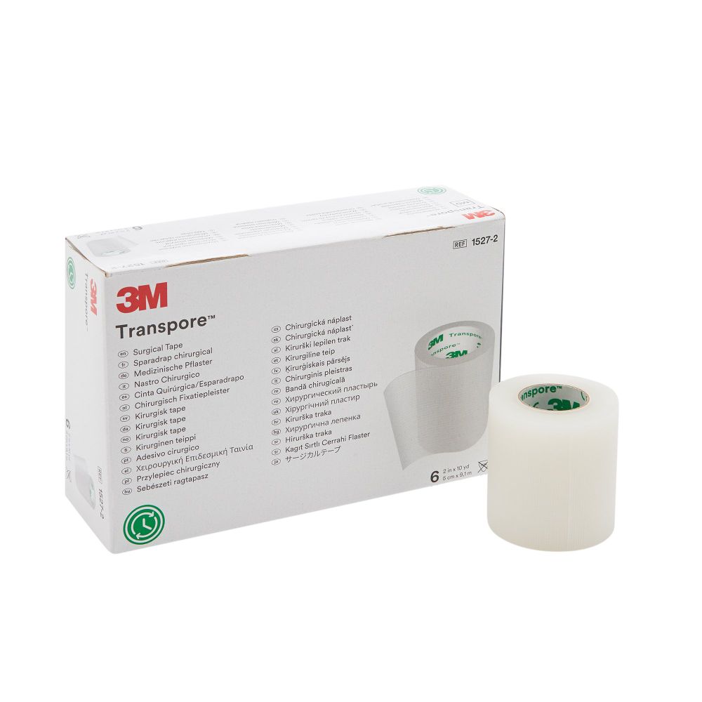 3M™ Transpore™ Surgical Tape, Bi-Directional Tear, 2"x10 yds