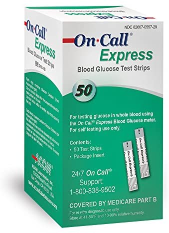 ACON Laboratories On Call Express Test Strips, 50ct (A4253)