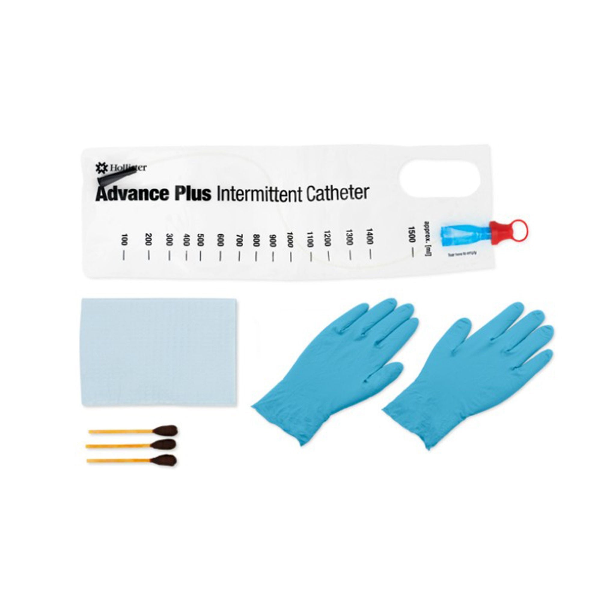 Advance Plus Intermittent Straight Tip Catheter Kit, 16", 16Fr