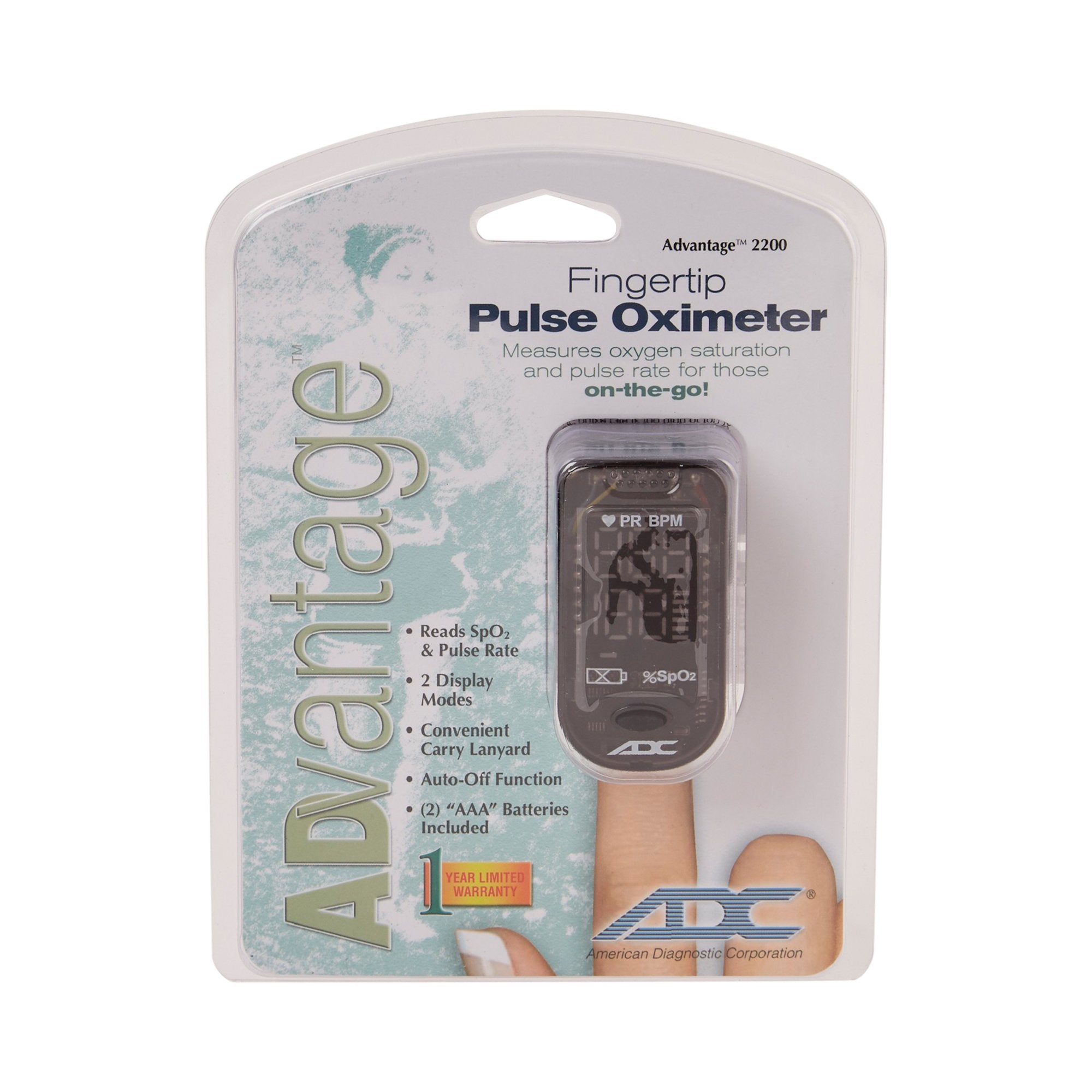 Advantage™ 2200 Fingertip Pulse Oximeter, Black/Gray