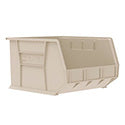 AkroBin® Hanging or Stacking Plastic Storage Bin, 18" x 16 1/2" x 11", Stone