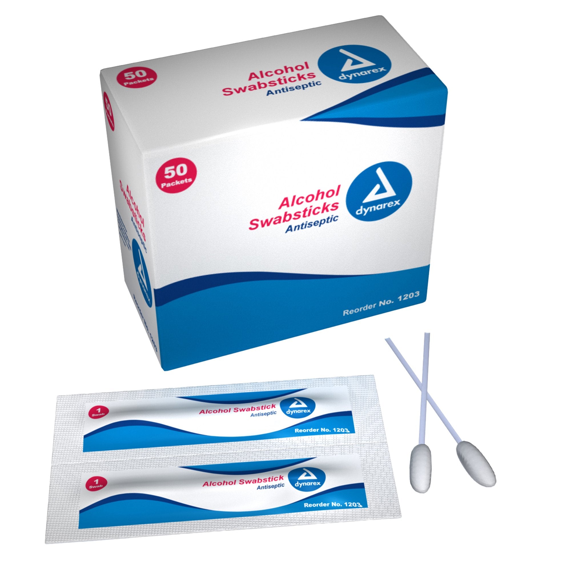 Alcohol Swabsticks, 1 Swabstick Per Pack, 4"