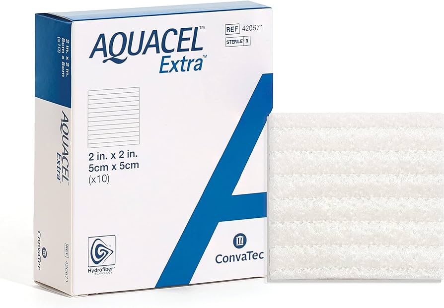 AQUACEL® Ag EXTRA® Hydrofiber® Wound Dressing, 2" x 2"