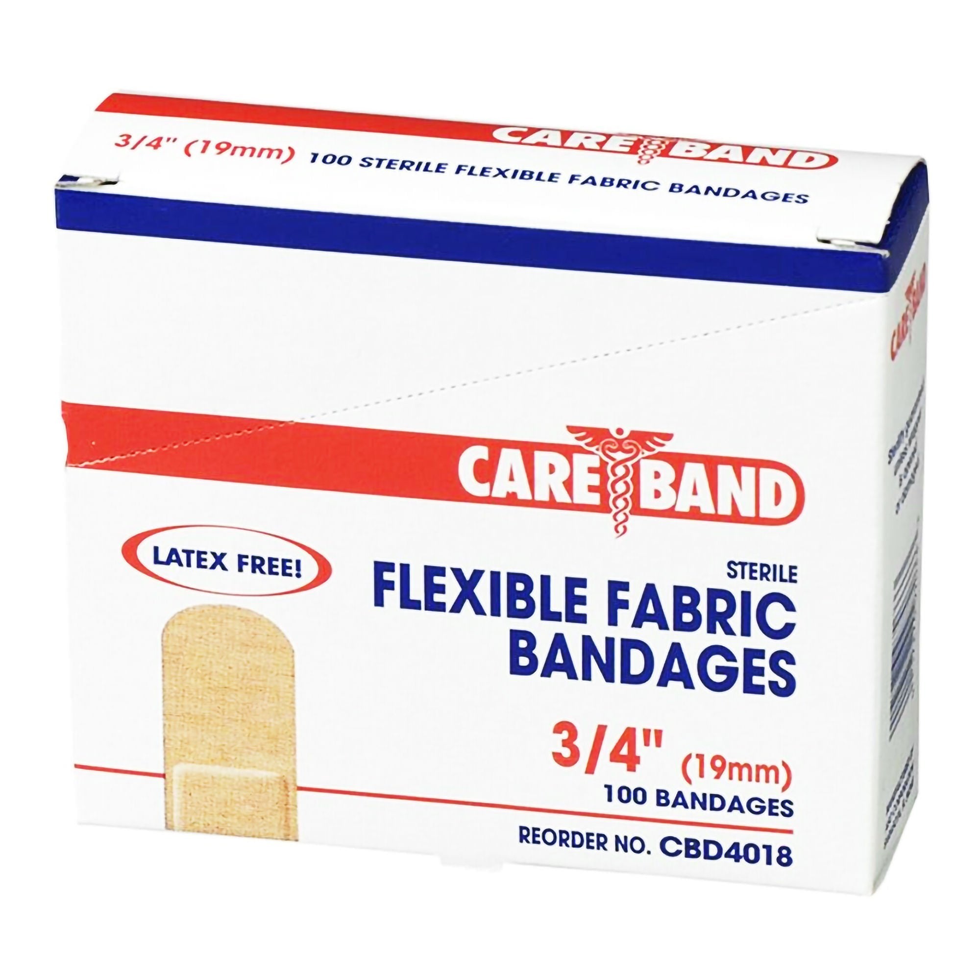 ASO Careband™ Fabric Strip Bandage, 3/4" x 3"