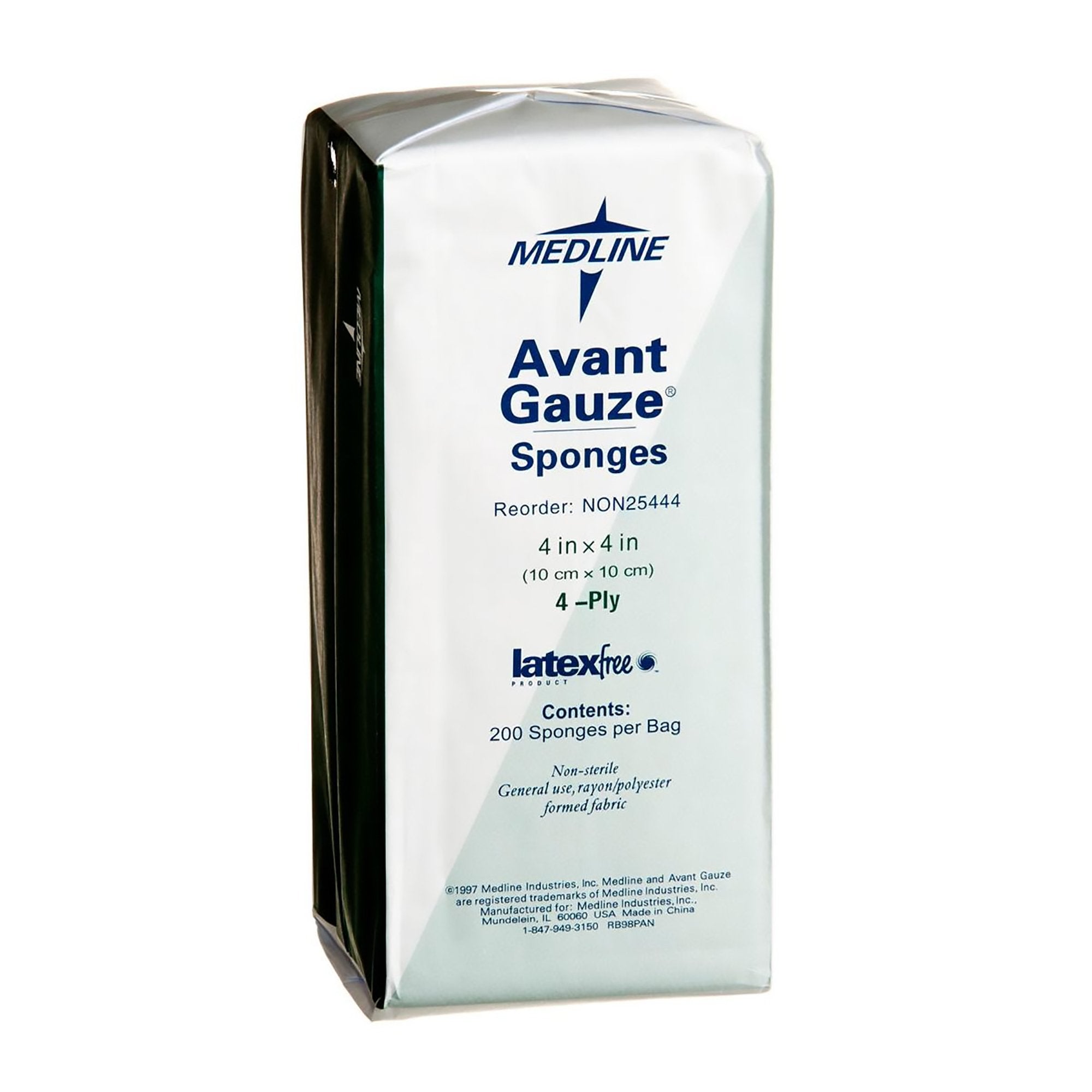 Avant Gauze Non-Woven Non-Sterile Sponges, 4" x4", 4-Ply