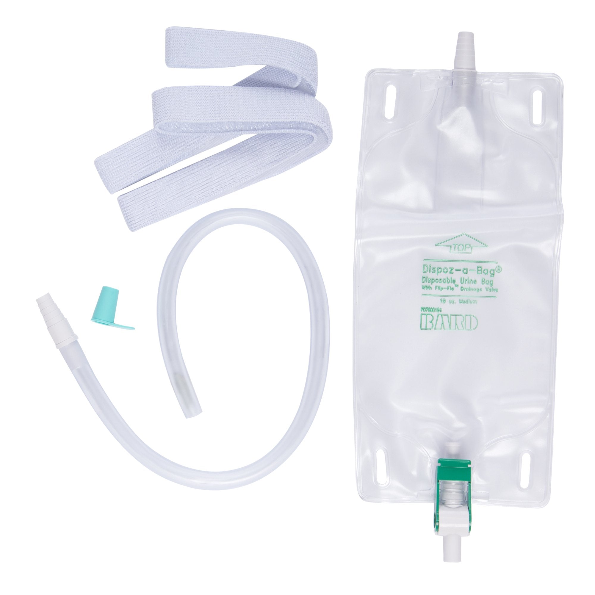 BARD® DISPOZ-a-BAG® Leg Bag with FLIP-FLO™ Valve, 19 oz.