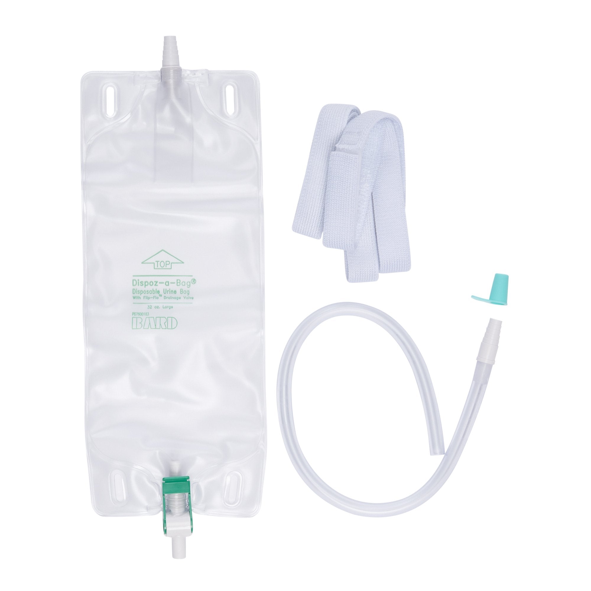 BARD® DISPOZ-a-BAG® Leg Bag with FLIP-FLO™ Valve, 32 oz.