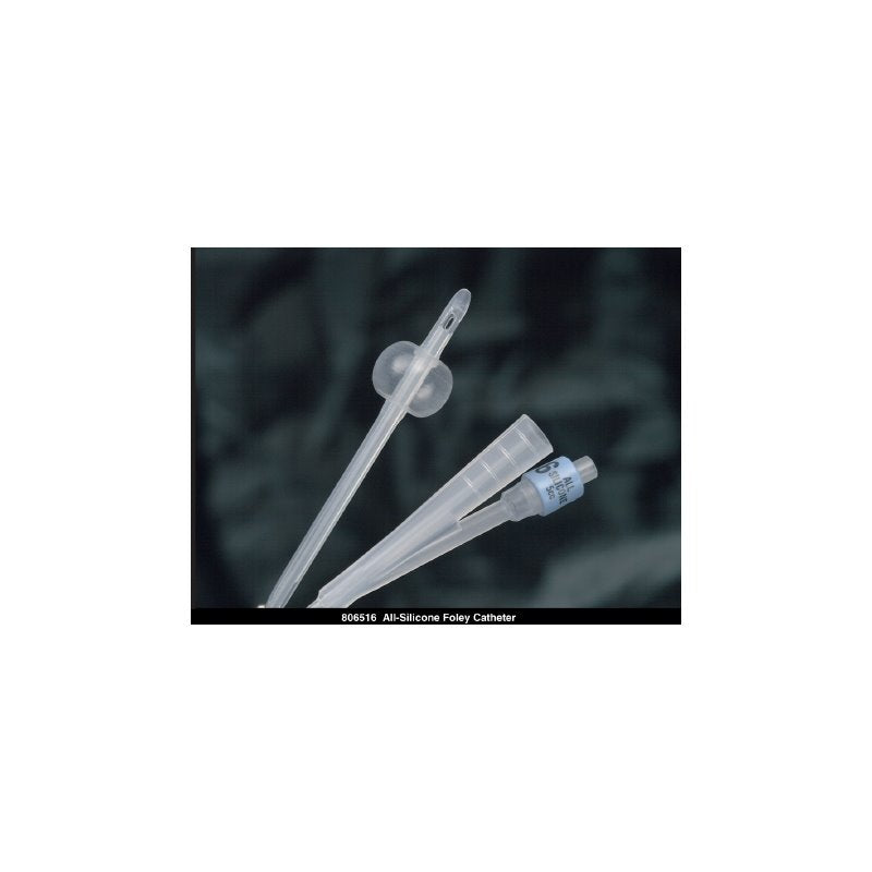 Bardia All-Silicone Foley Catheter, 22fr, 30cc Balloon, 2-Way, Sterile