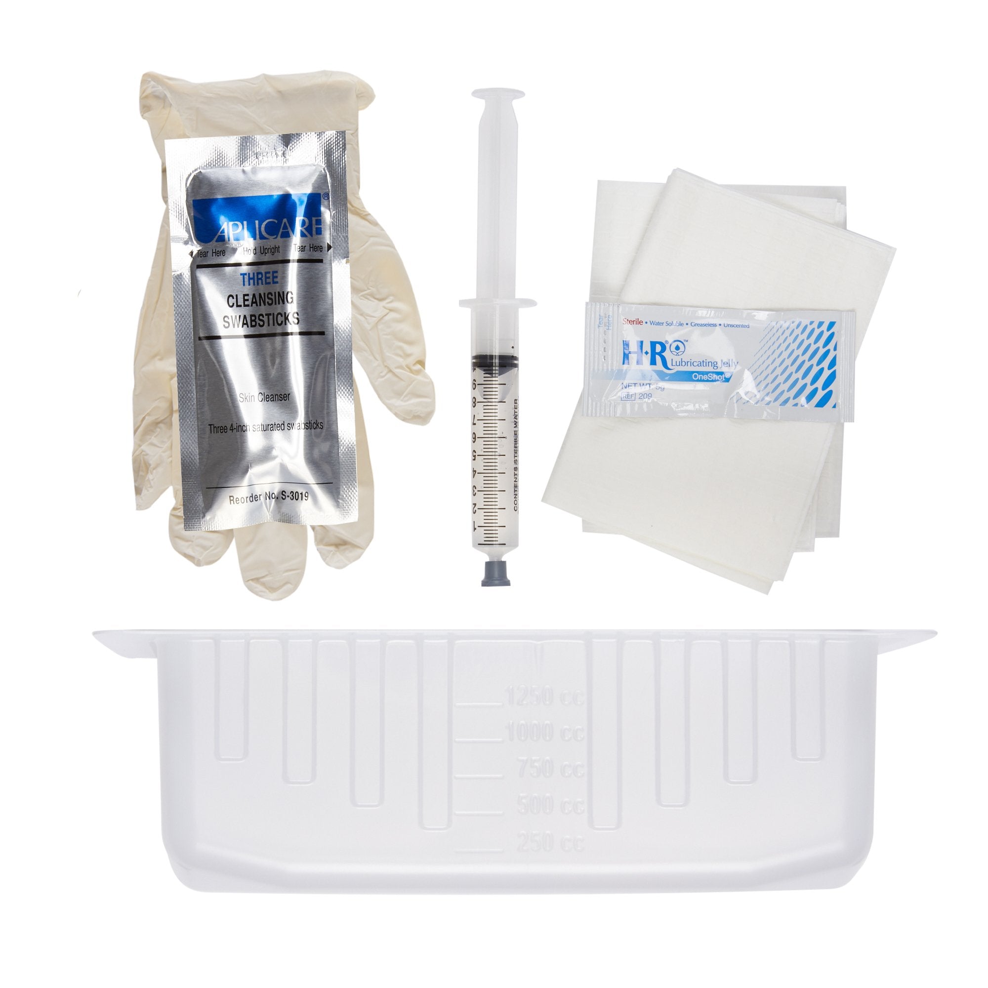 Bardia® Foley Insertion Tray with BZK Swabs and 10cc Syringe
