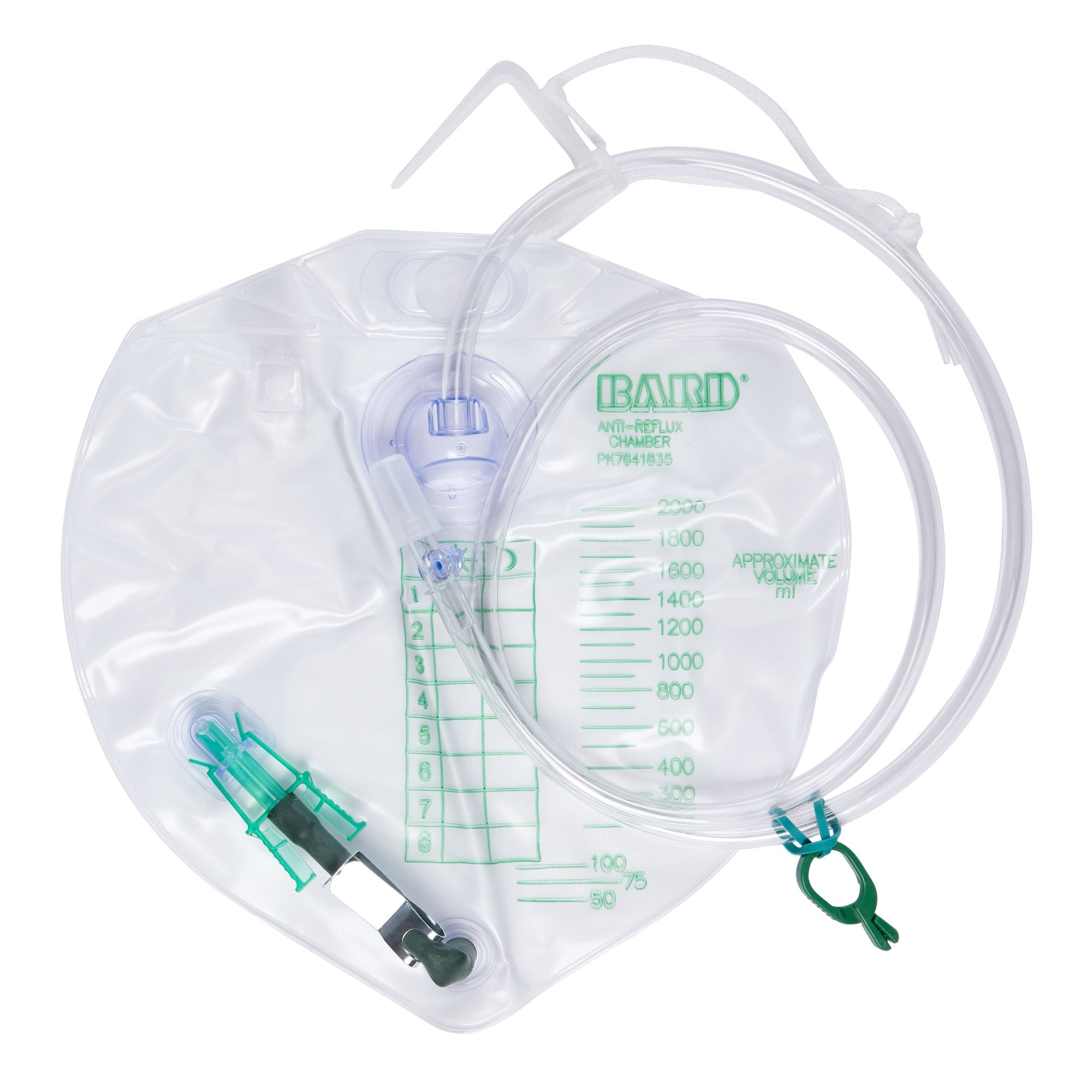 BARDs Urine Drainage Bag, Anti-Reflux Chamber