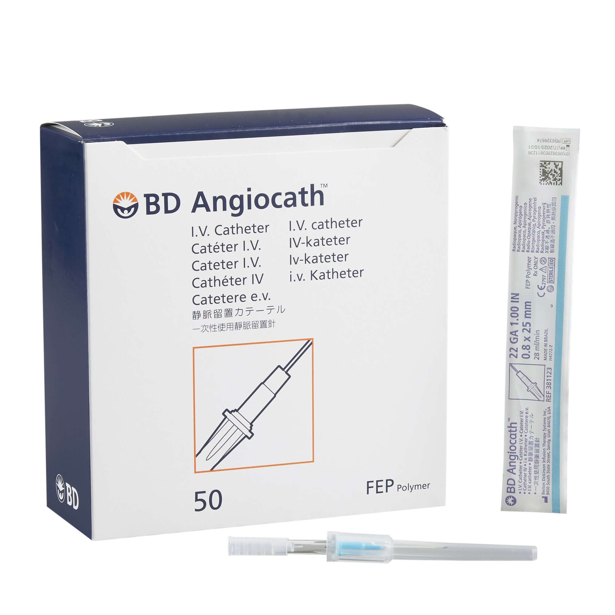BD Angiocath™ Peripheral Venous Catheter, 22g x 1"