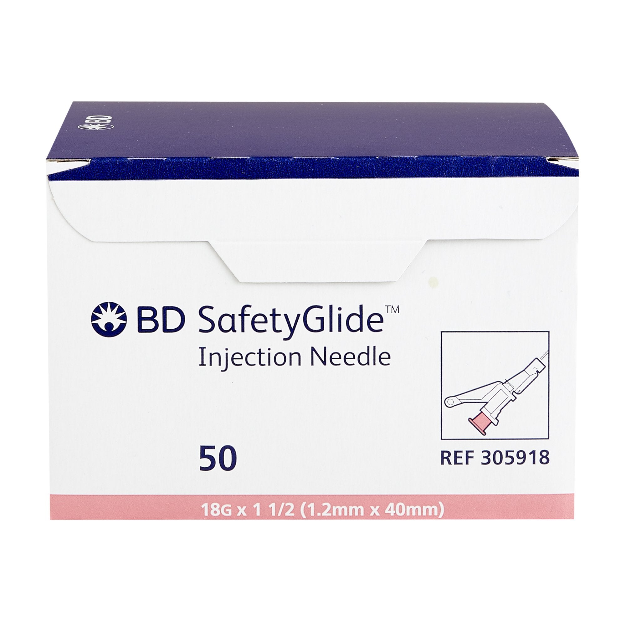 BD™ SafetyGlide™ IM Hypodermic Needle, 18g x 1½"