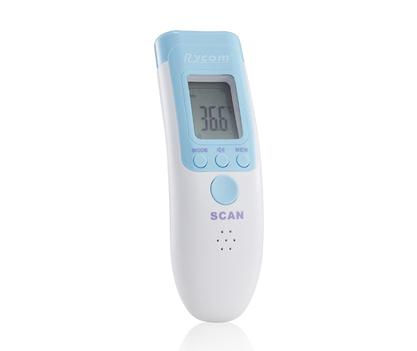 Berrcom Non-Contact Infrared Thermometer, 1.2-2 Inches Distance From Forehead, LCD Digital Display Screen, Audible Voice Option