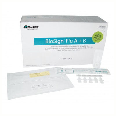 BioSign® Influenza A & B Test, CLIA Waved, 25 Tests/Box