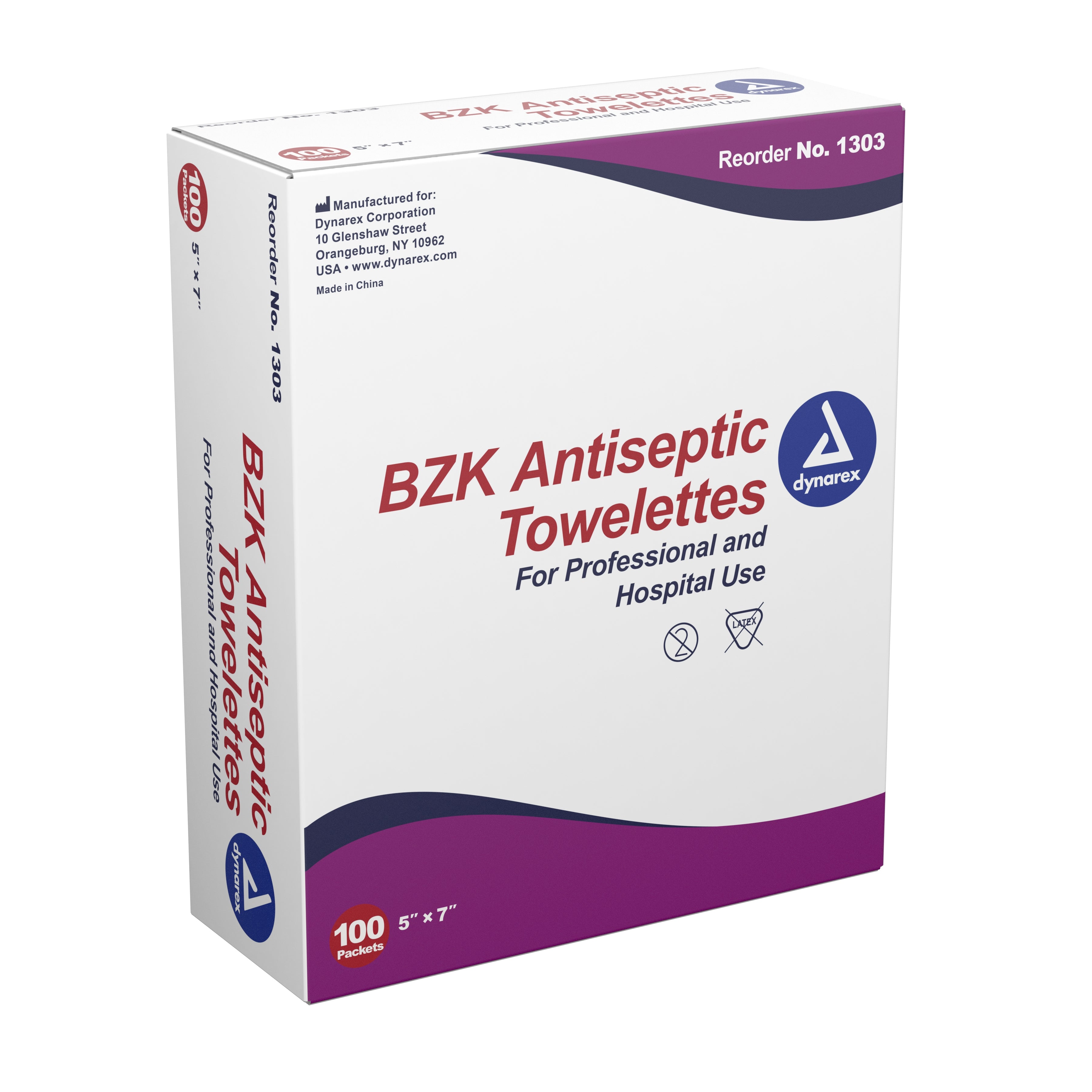 BZK Antiseptic Towelettes, 5" × 7"