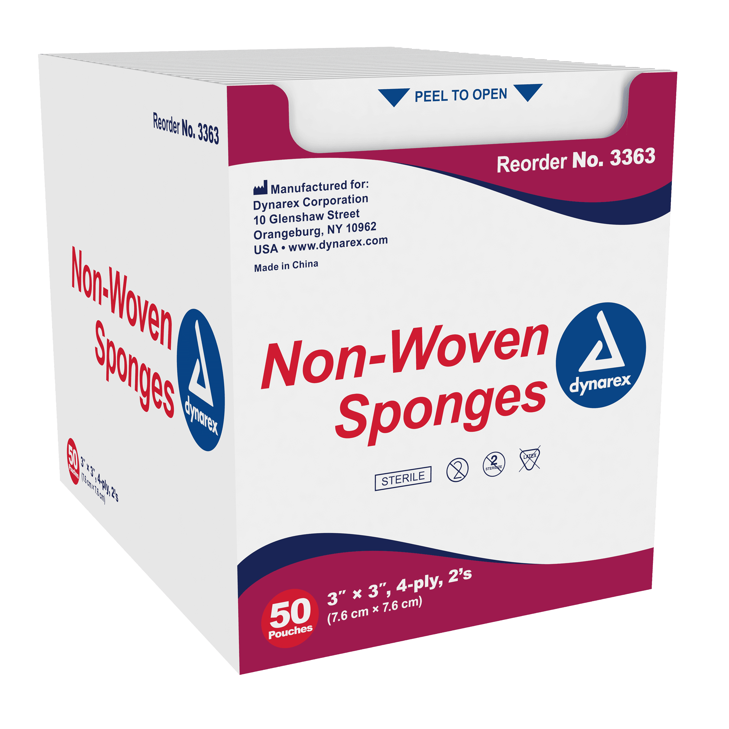 Clinisorb Non-Woven 4-Ply Sterile Sponges, 3” x 3”