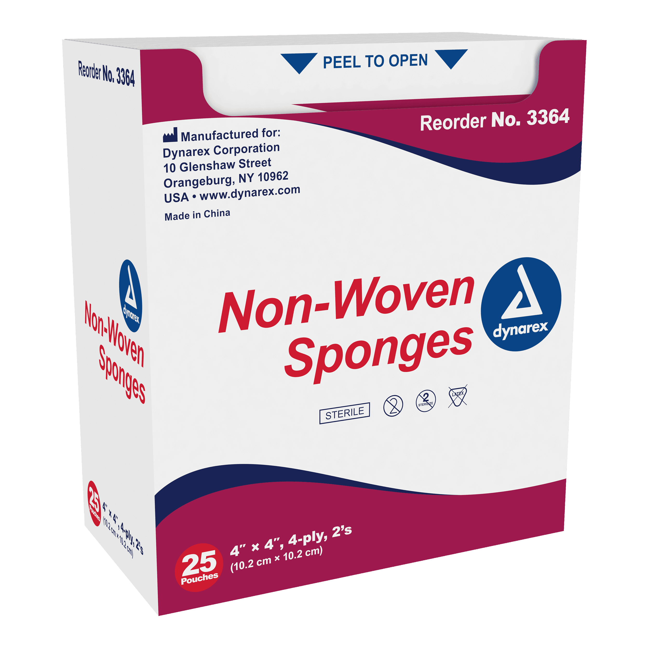 Clinisorb Non-Woven 4-Ply Sterile Sponges, 4” x 4”