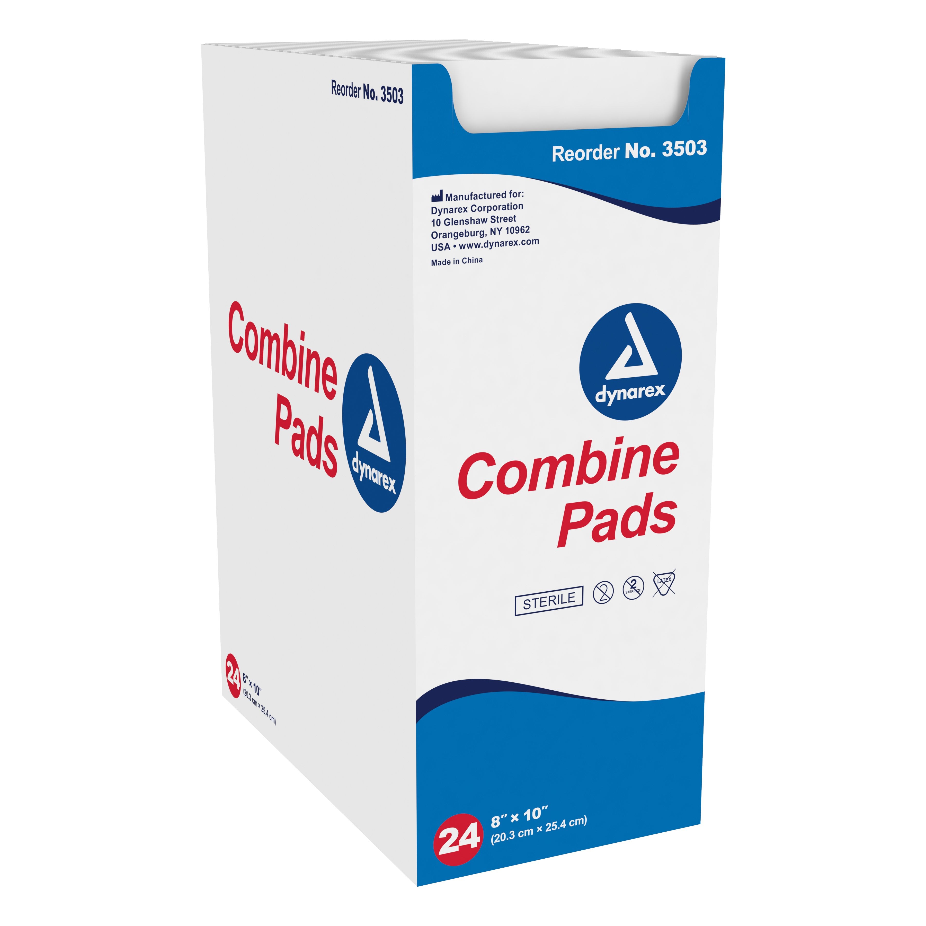 Combine Pads, 8" x 10", 1/pouch, Sterile