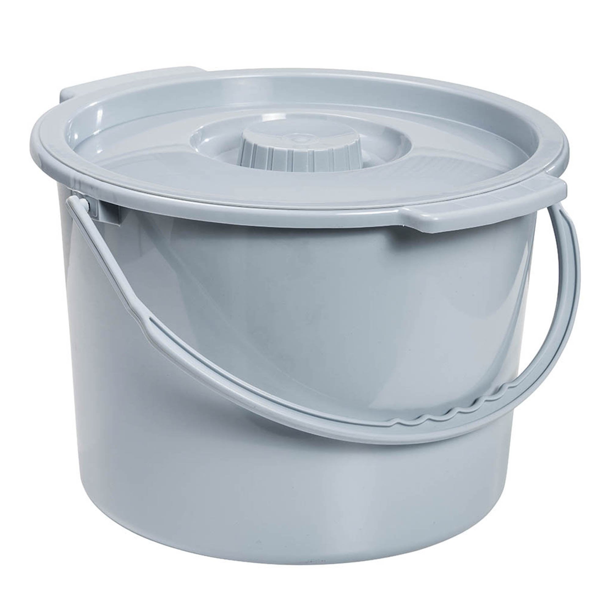 Commode Bucket With Handle and Lid, 12qt, 12/Case