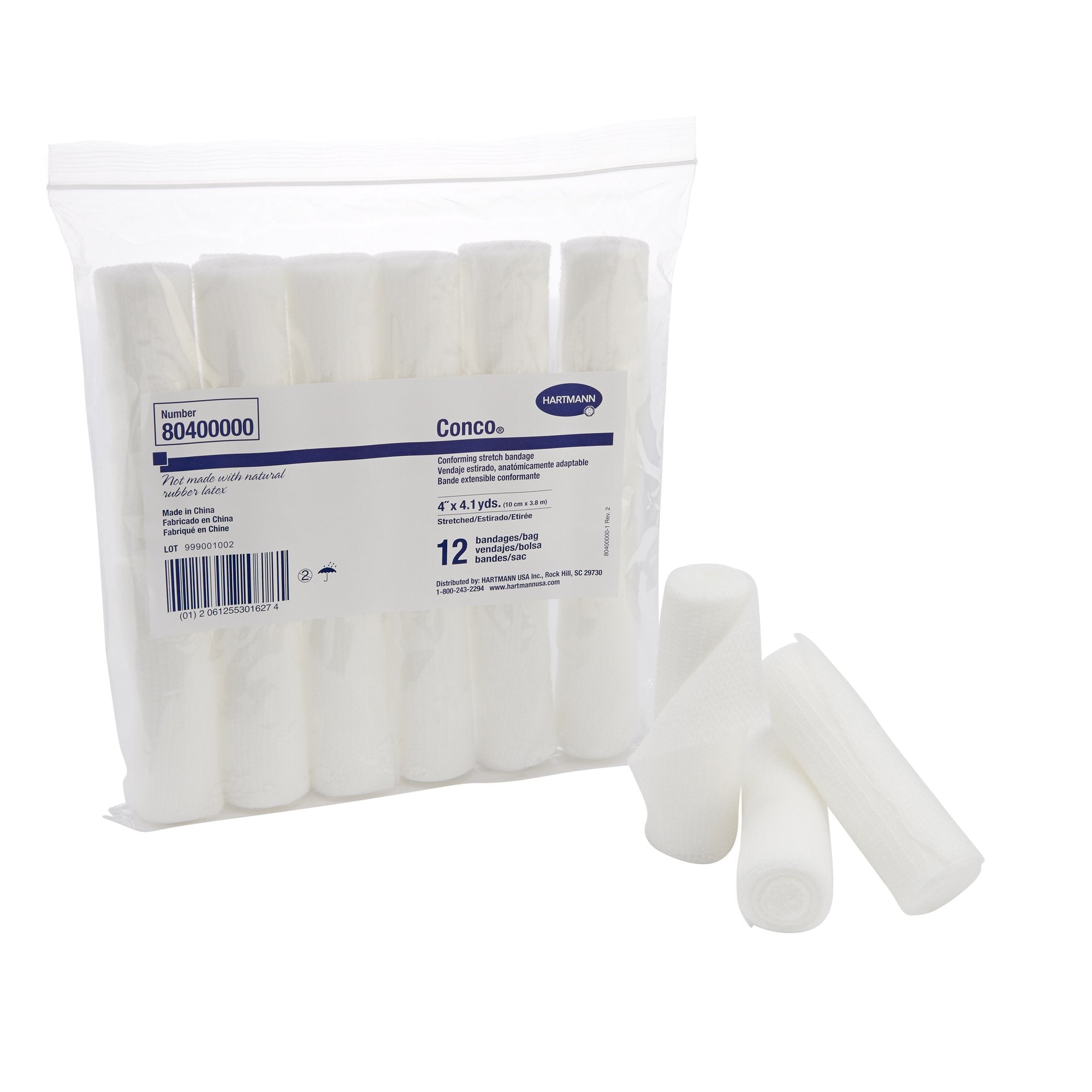 Conco® Conforming Stretch Bandage, 4" x 4.1 yds