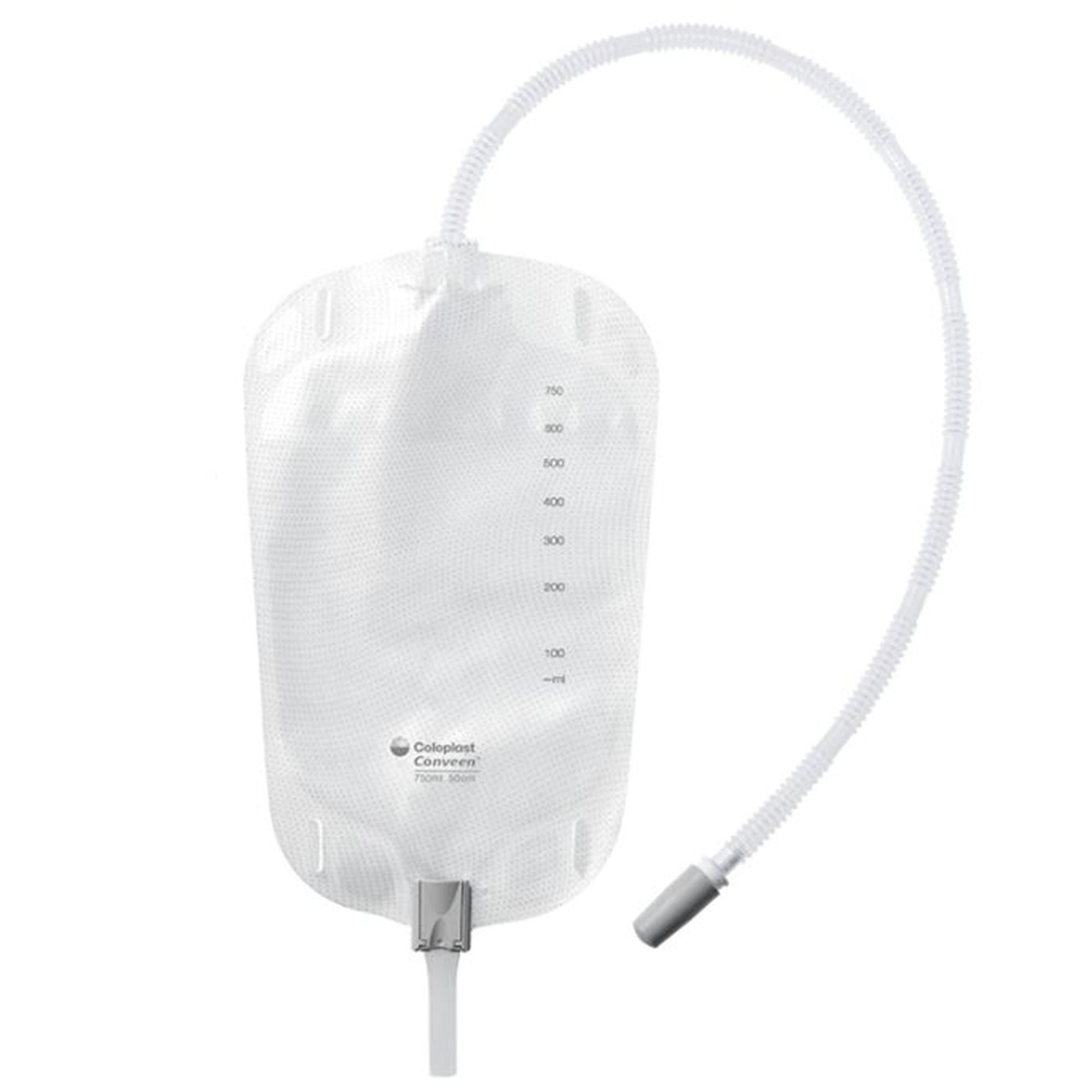 Conveen® Security+ Leg Bag w/Clamp Outlet, 500mL