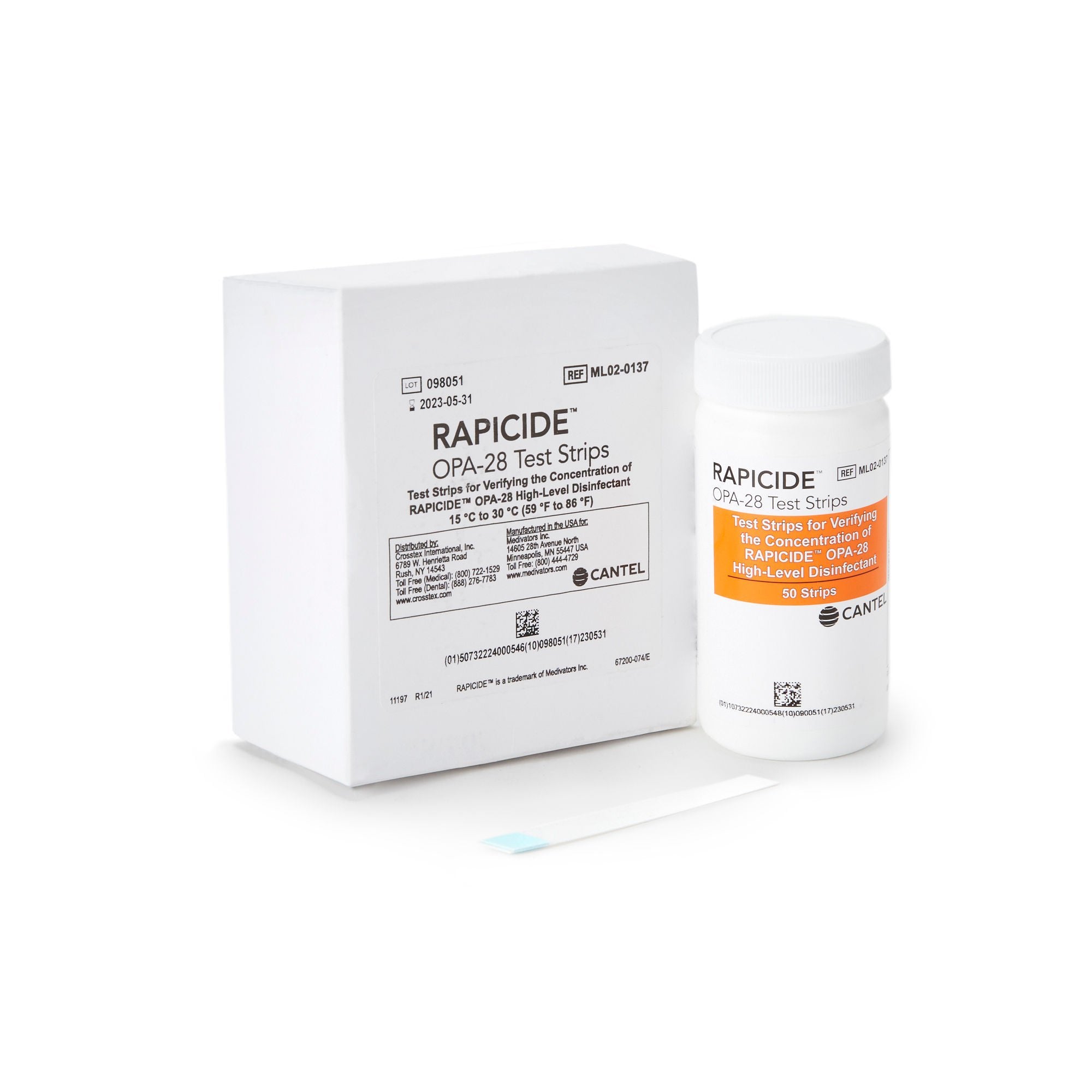 Crosstex Rapicide® OPA/28 High Level Disinfectant Test Strips
