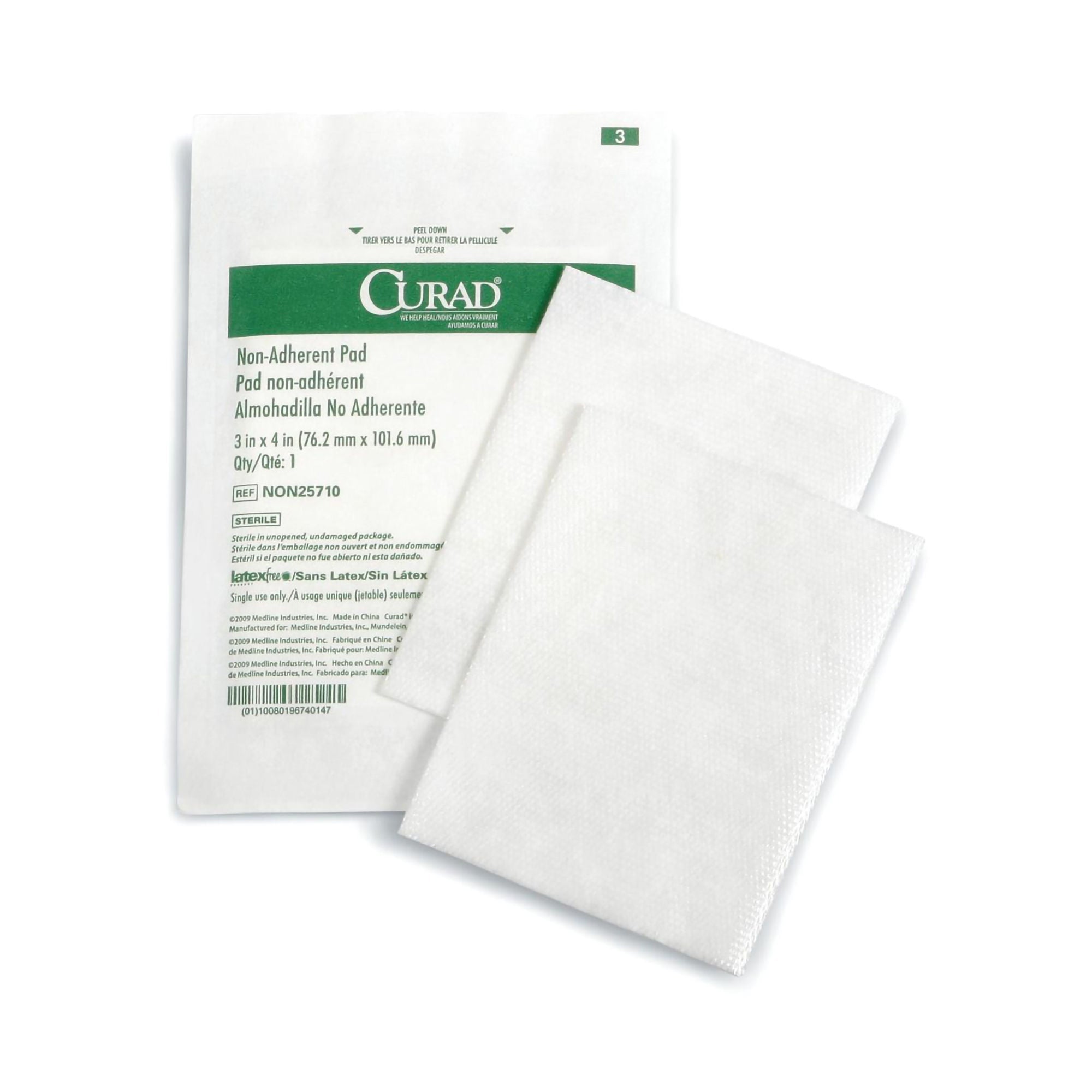 CURAD Sterile Non-Adherent Pad, 3" x 4"