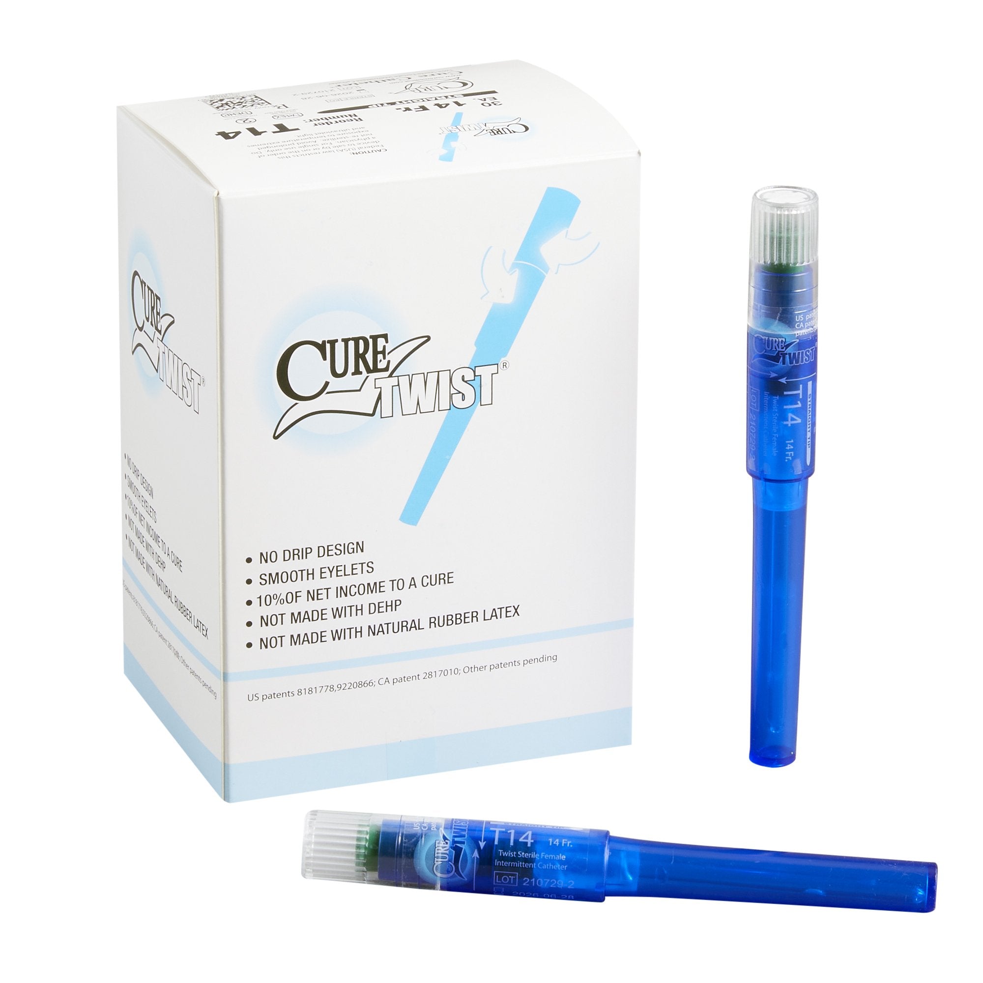 Cure Twist™ Female Catheter with Straight Tip, 6”, 14Fr A4351