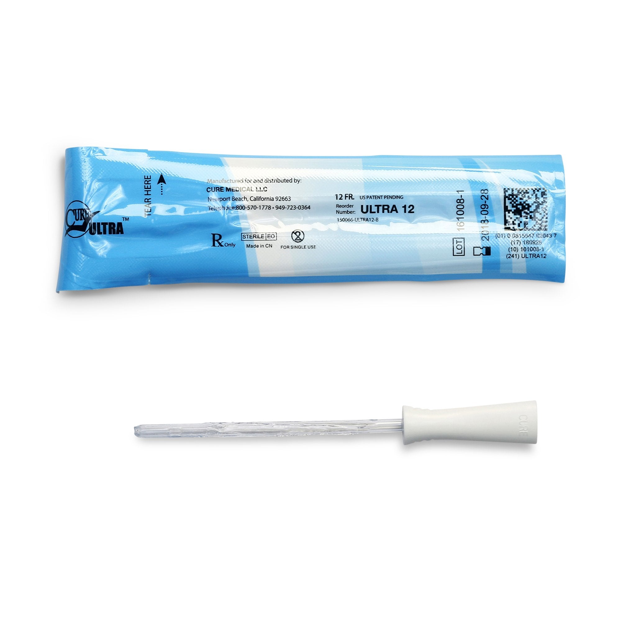Cure Ultra™ Female Catheter with Straight Tip, 6", 12Fr A4351