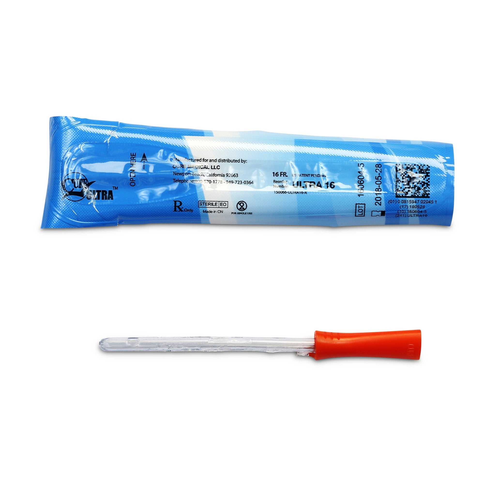 Cure Ultra™ Female Catheter with Straight Tip, 6", 16Fr A4351