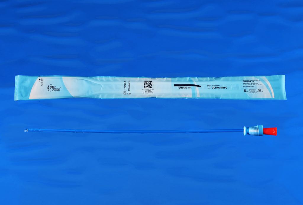 Cure Ultra™ Male Catheter with Coude Tip, 16", 16Fr A4352