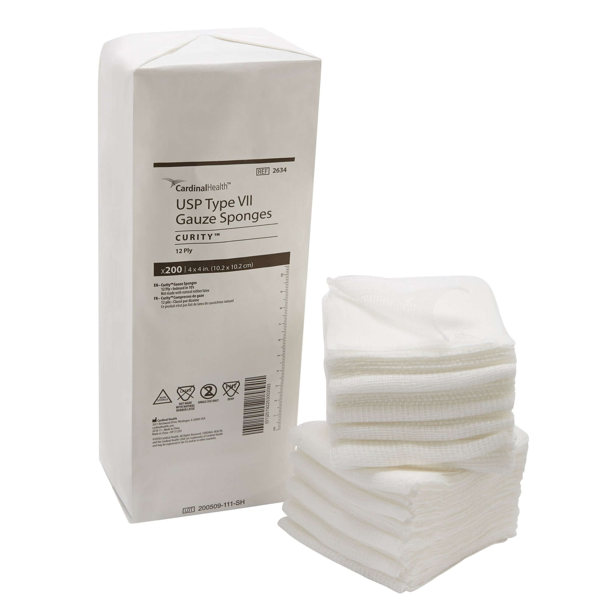 Curity™ Gauze Sponge, 2" x 2" 8-Ply N/S