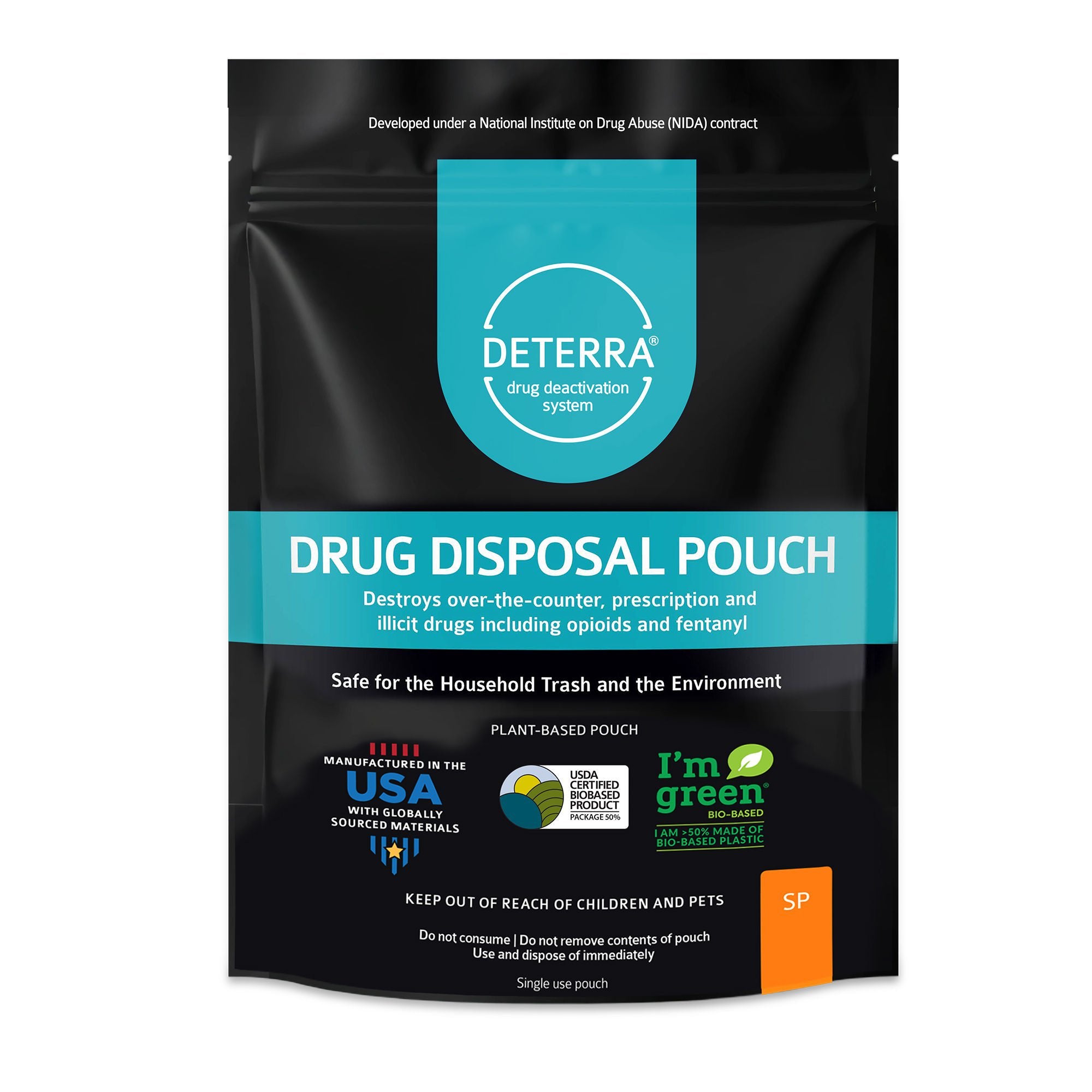 Deterra Drug Deactivation & Disposal System, Small Stand up Pouch