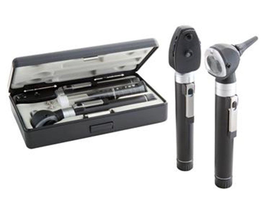 Diagnostix™ 5110N Pocket Otoscope/Ophthalmoscope Set, 2.5V, Halogen/Xenon. Black