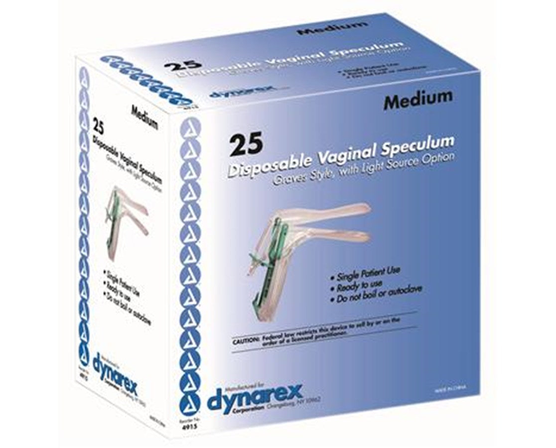 Disposable Vaginal Specula with Light Option, Medium