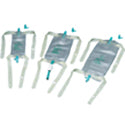 DISPOZ-a-BAG® Leg Bag, Rubber Cap Valve with Latex Straps, 19 oz. (1 Pair) 48/cs