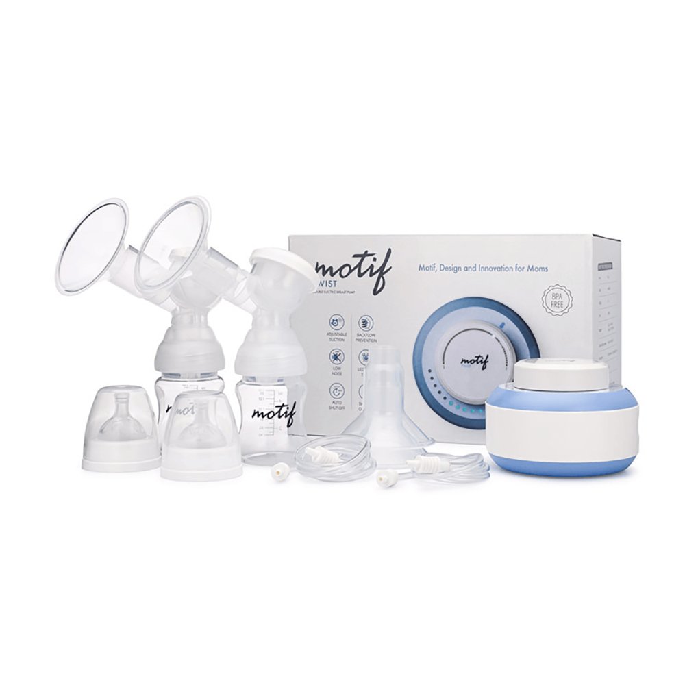 Double Electric Breast Pump Kit: 1 Twist Breast Pump, 1 Power Adapter, 2 21mm Breast Shields, 2 28mm Breast Shields, 2 32mm Breast Shields, 2 Breast Shield Connectors, 2 Milk Colle